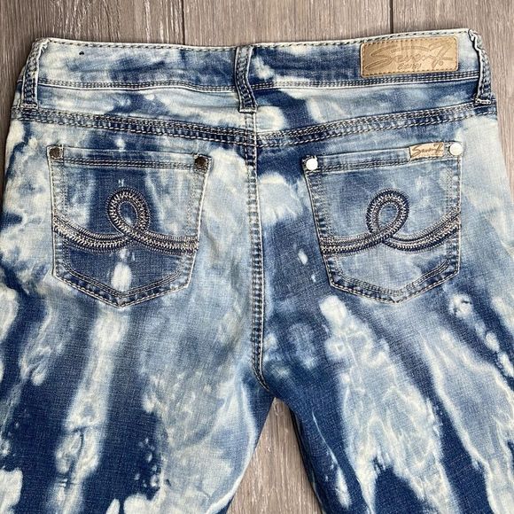 Seven Bleach Washed Rocker Slim Stretch Jeans - Picture 11 of 17